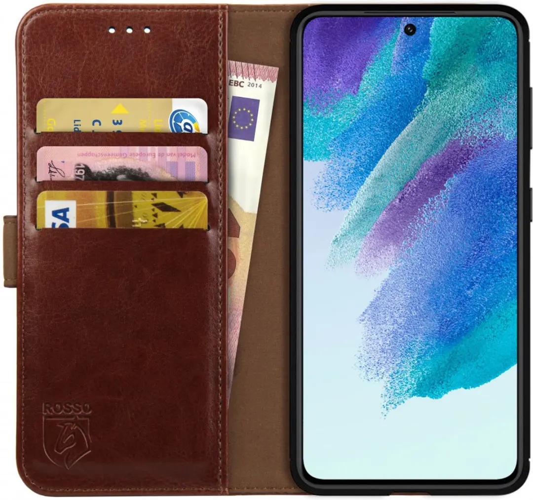 Rosso Element Book Case Wallet Hoesje Geschikt voor Samsung Galaxy S21 FE