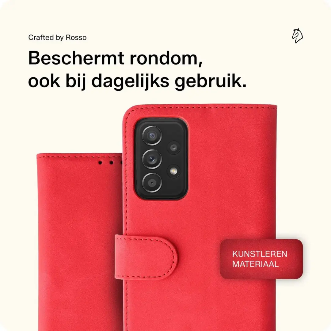 Rosso Element Book Case Wallet Hoesje 109184 - Rood