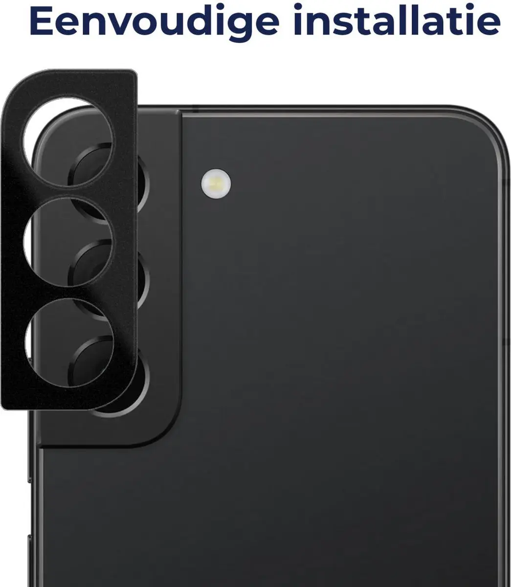 Rosso Camera Lens Protector - Samsung Galaxy S22/S22+ Zwart - afbeelding 6 van 6