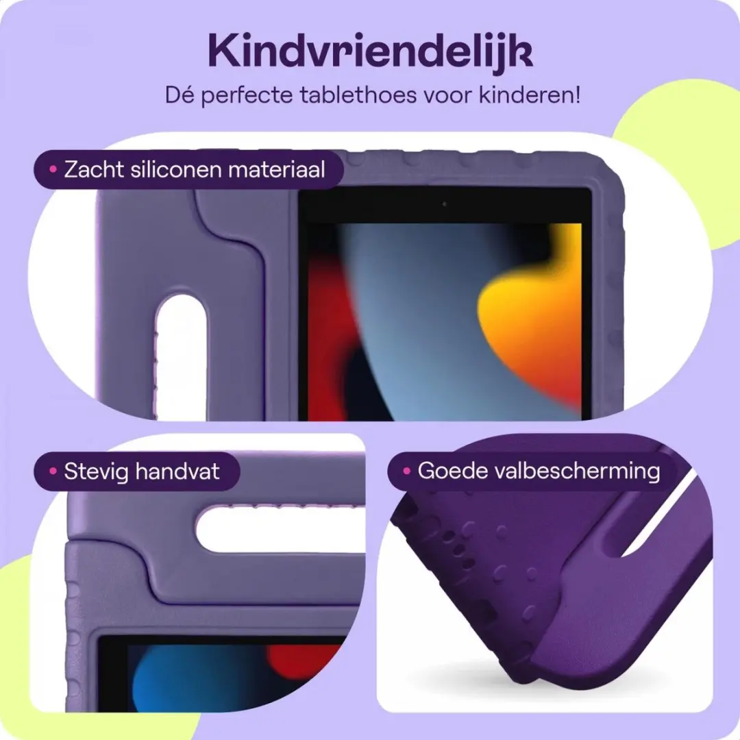 HappyCase Kinder Tablethoes iPad 10.2 2019-2021 - Paars
