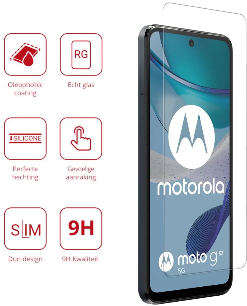Rosso 9H Tempered Glass Moto G53 - Motorola
