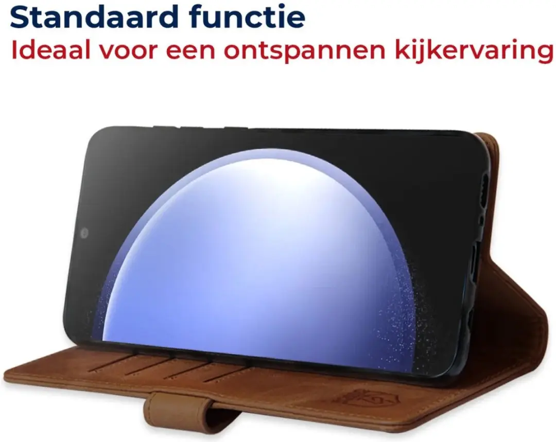 Rosso Deluxe Book Case Samsung Galaxy S23 FE - 3 Pasjes Bruin - afbeelding 6 van 6