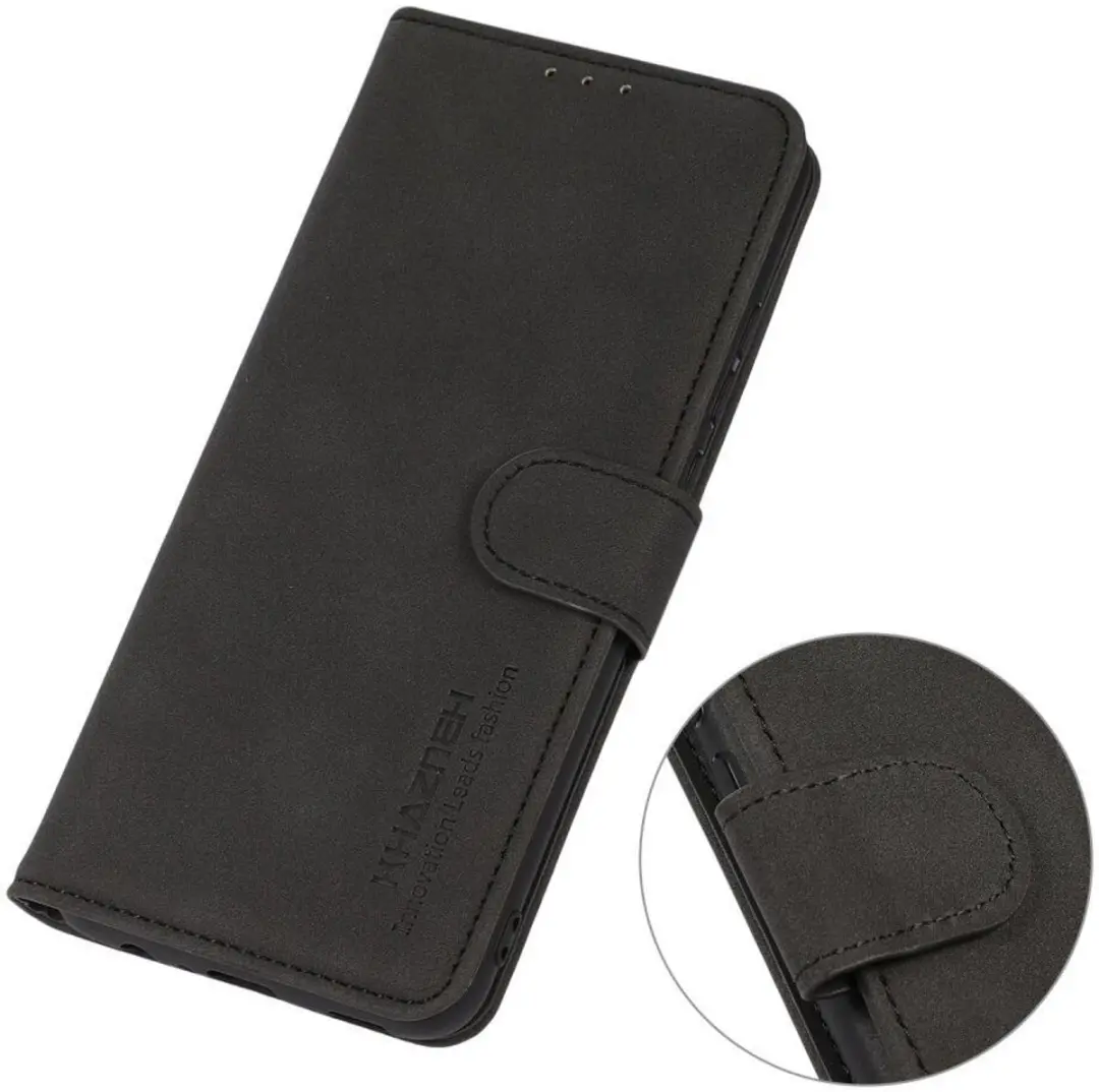 Khazneh Motorola Edge 40 Wallet Book Case - 2 Pasjes - Zwart - afbeelding 6 van 6