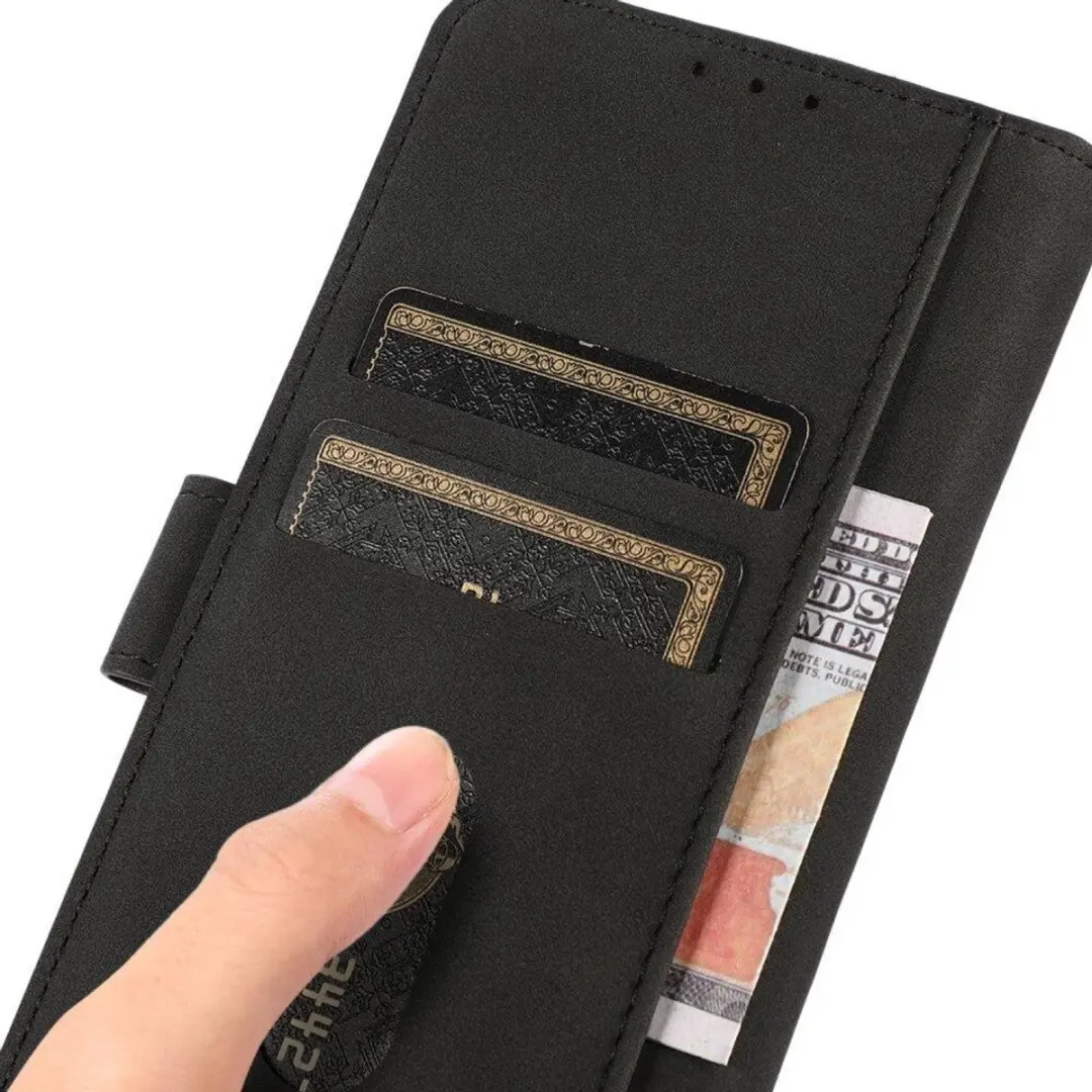Khazneh Motorola Edge 40 Wallet Book Case - 2 Pasjes - Zwart