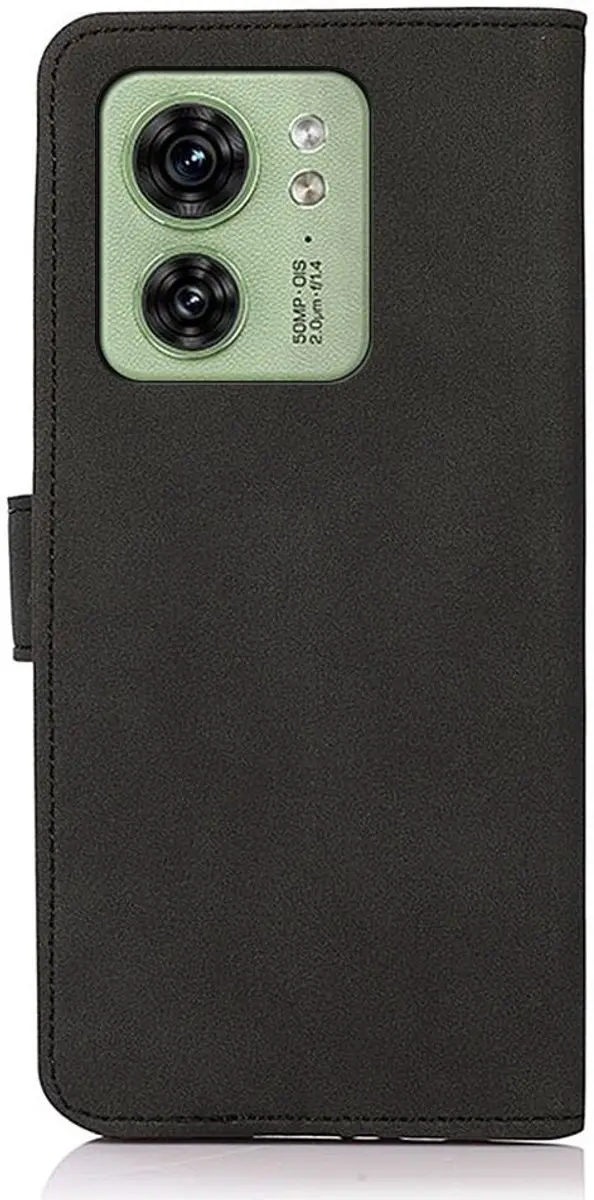 Khazneh Motorola Edge 40 Wallet Book Case - 2 Pasjes - Zwart