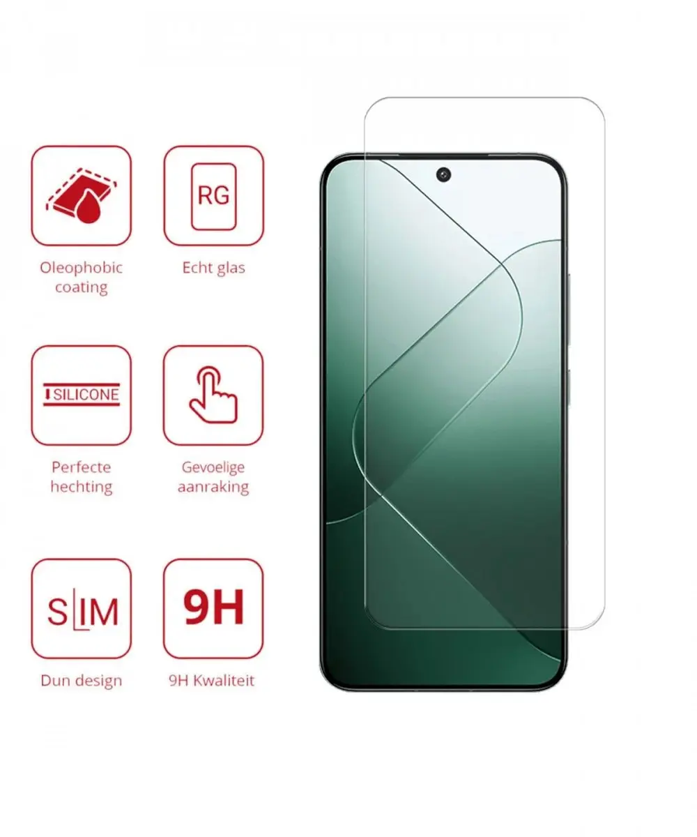 Rosso 9H Tempered Glass Screen Protector Xiaomi 14 - 1 Stuk