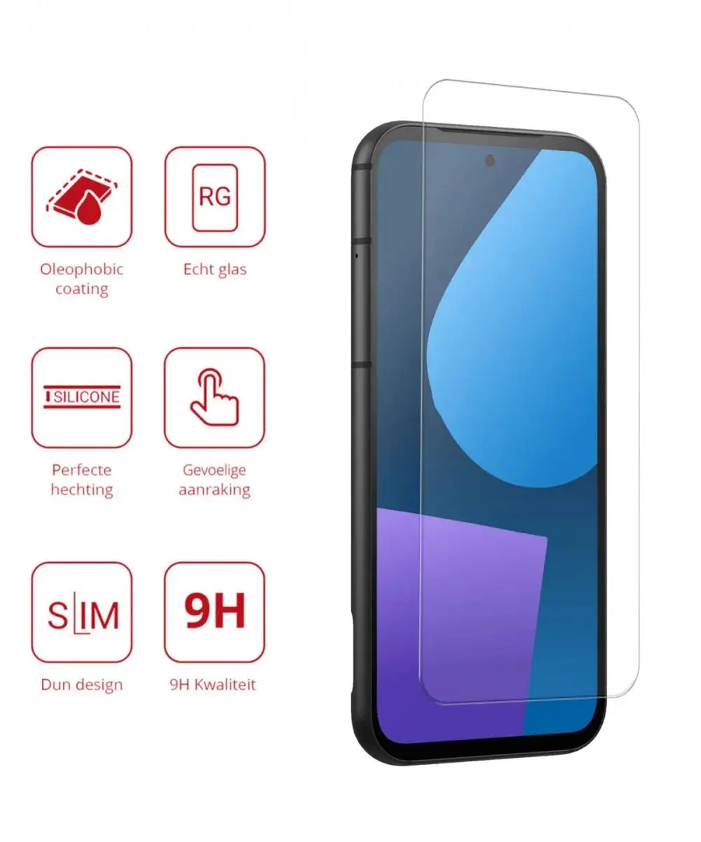 Rosso 9H Tempered Glass Screen Protector Fairphone 5 - 1 Stuk