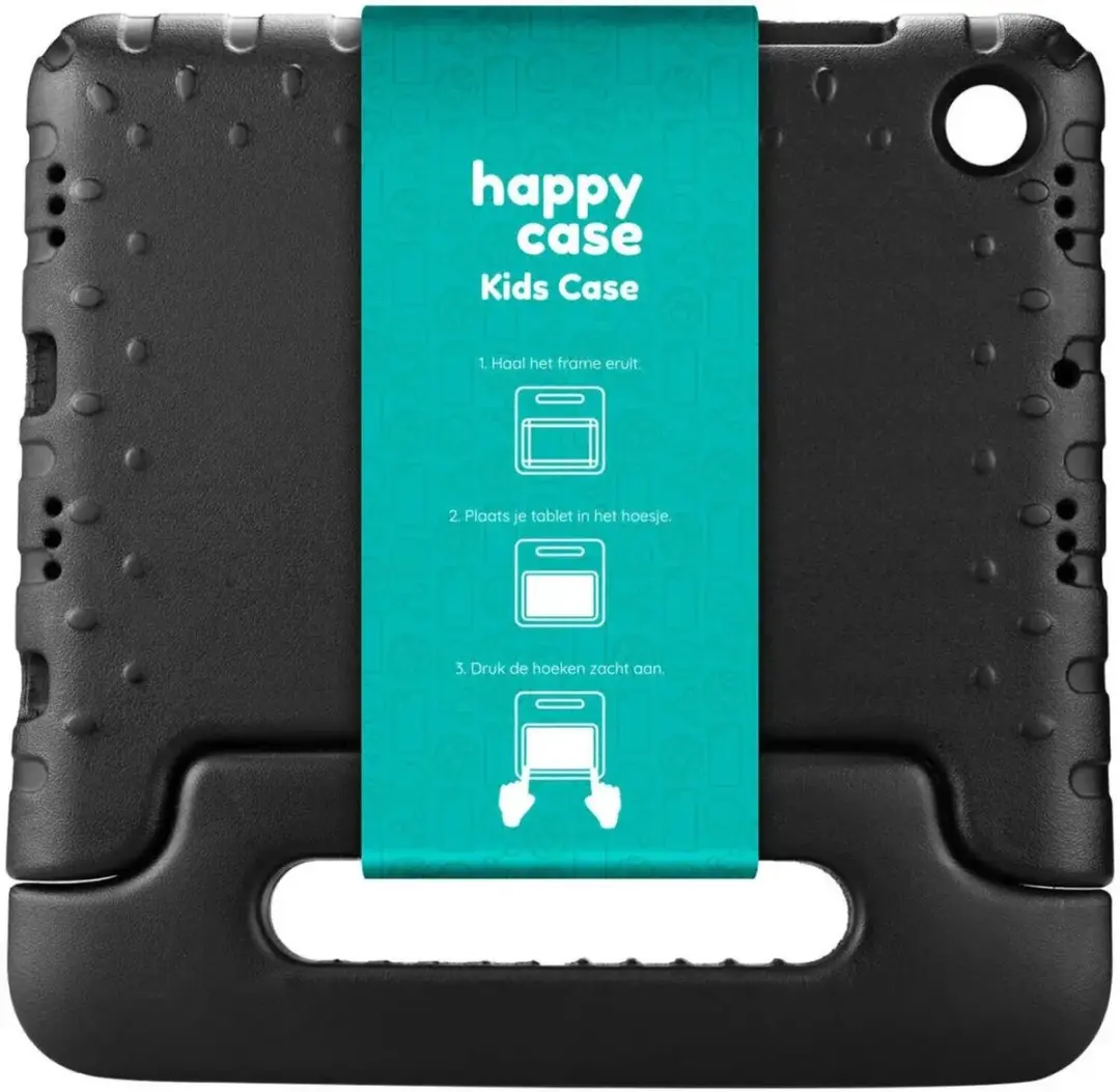 HappyCase Kinder Tablethoes Samsung Galaxy Tab A9 - Zwart