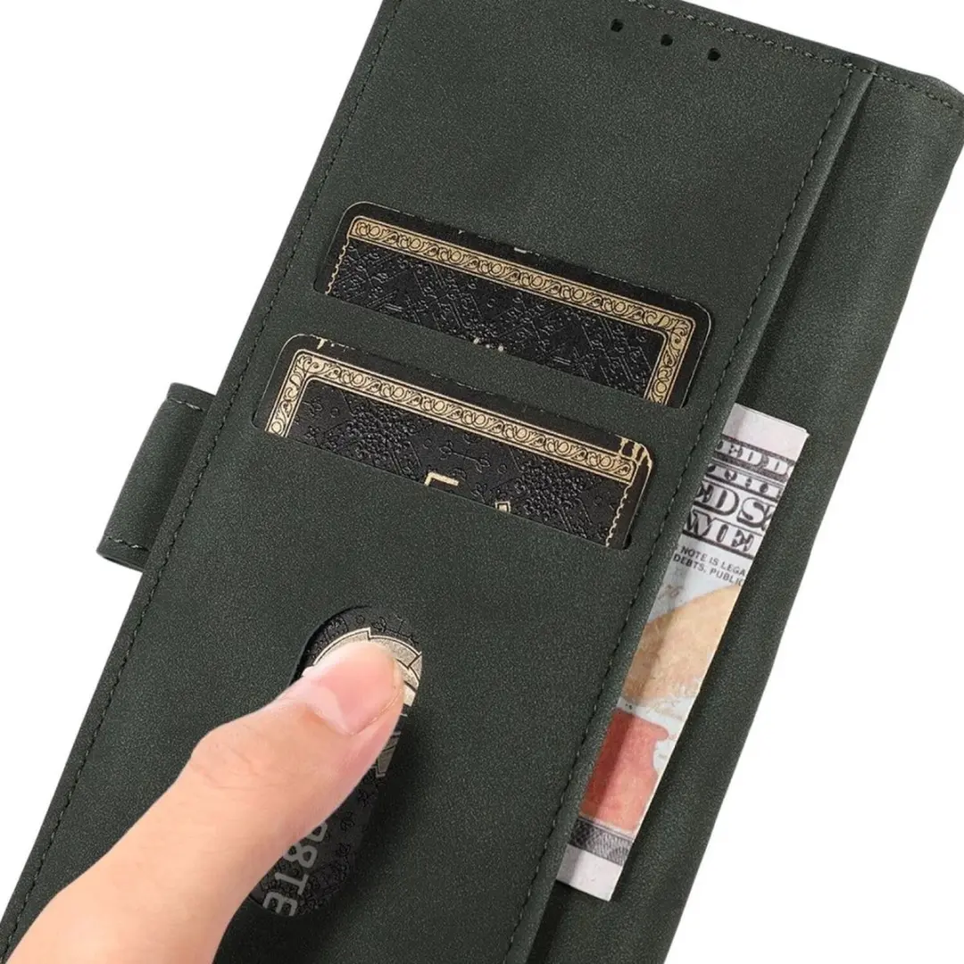 Khazneh Hoesje Google Pixel 8a Retro Wallet - Groen