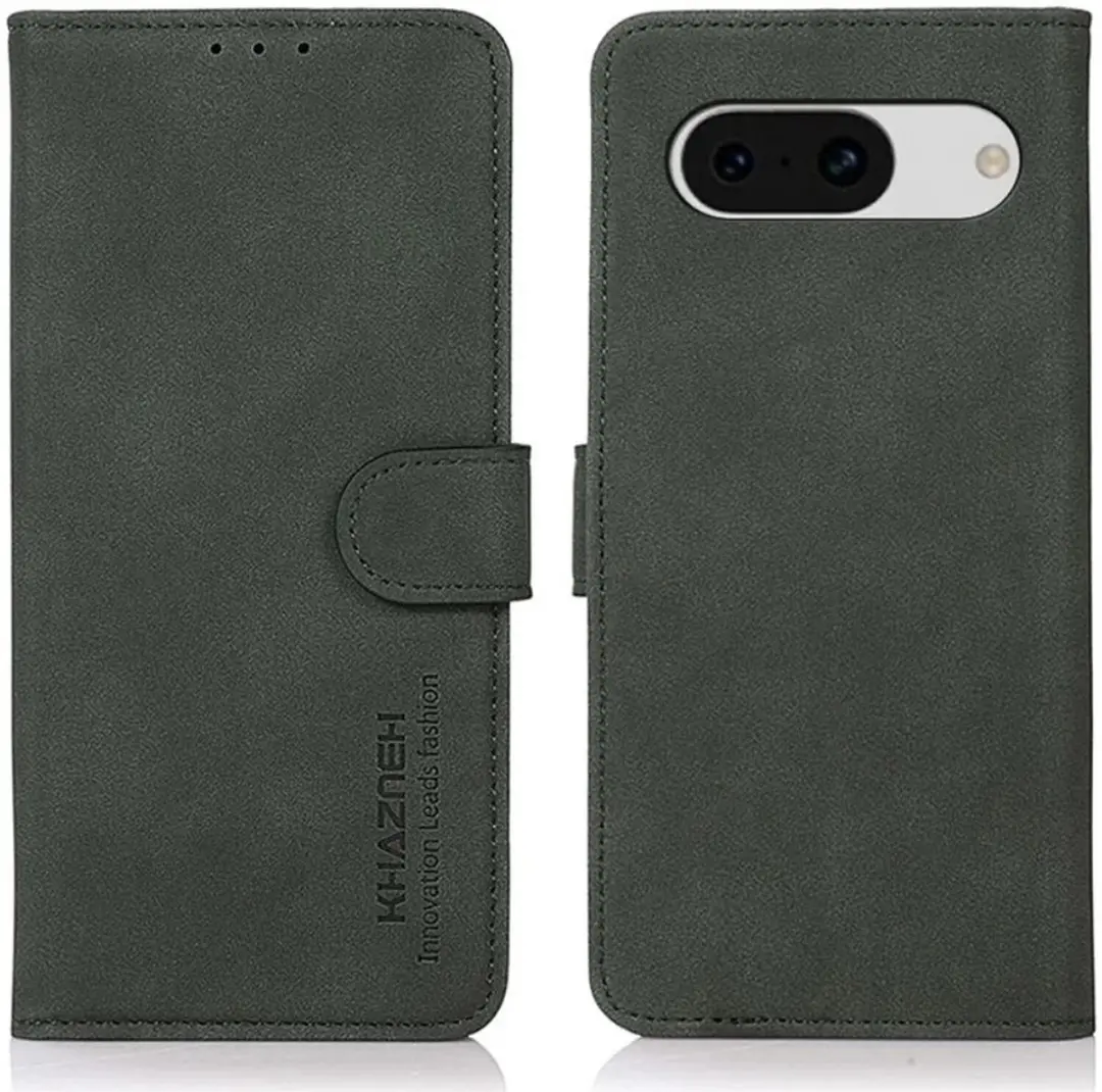 Khazneh Hoesje Google Pixel 8a Retro Wallet - Groen - afbeelding 6 van 6