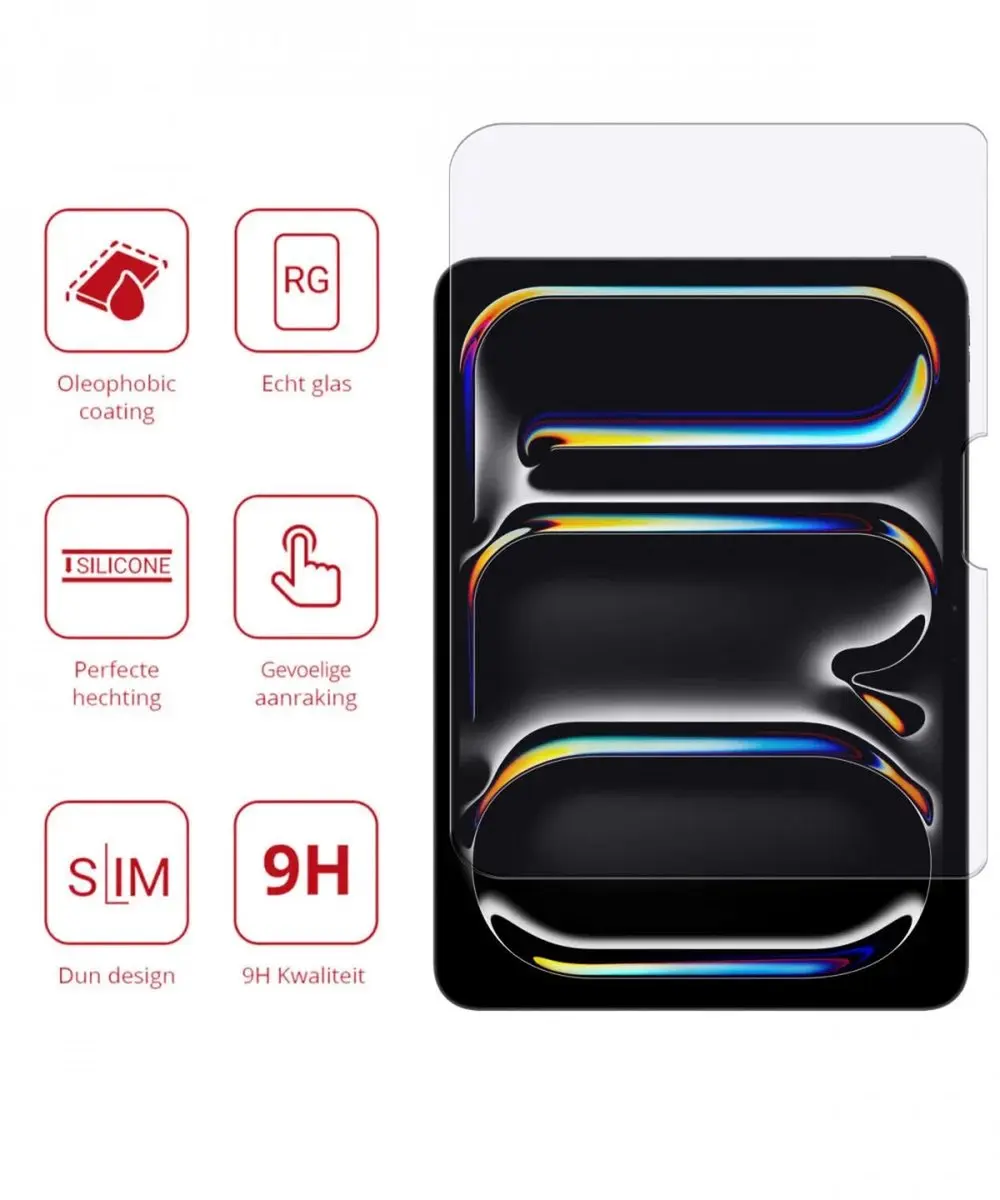 Rosso 9H Tempered Glass 194354 - iPad Pro 11 (2024) - Transparant