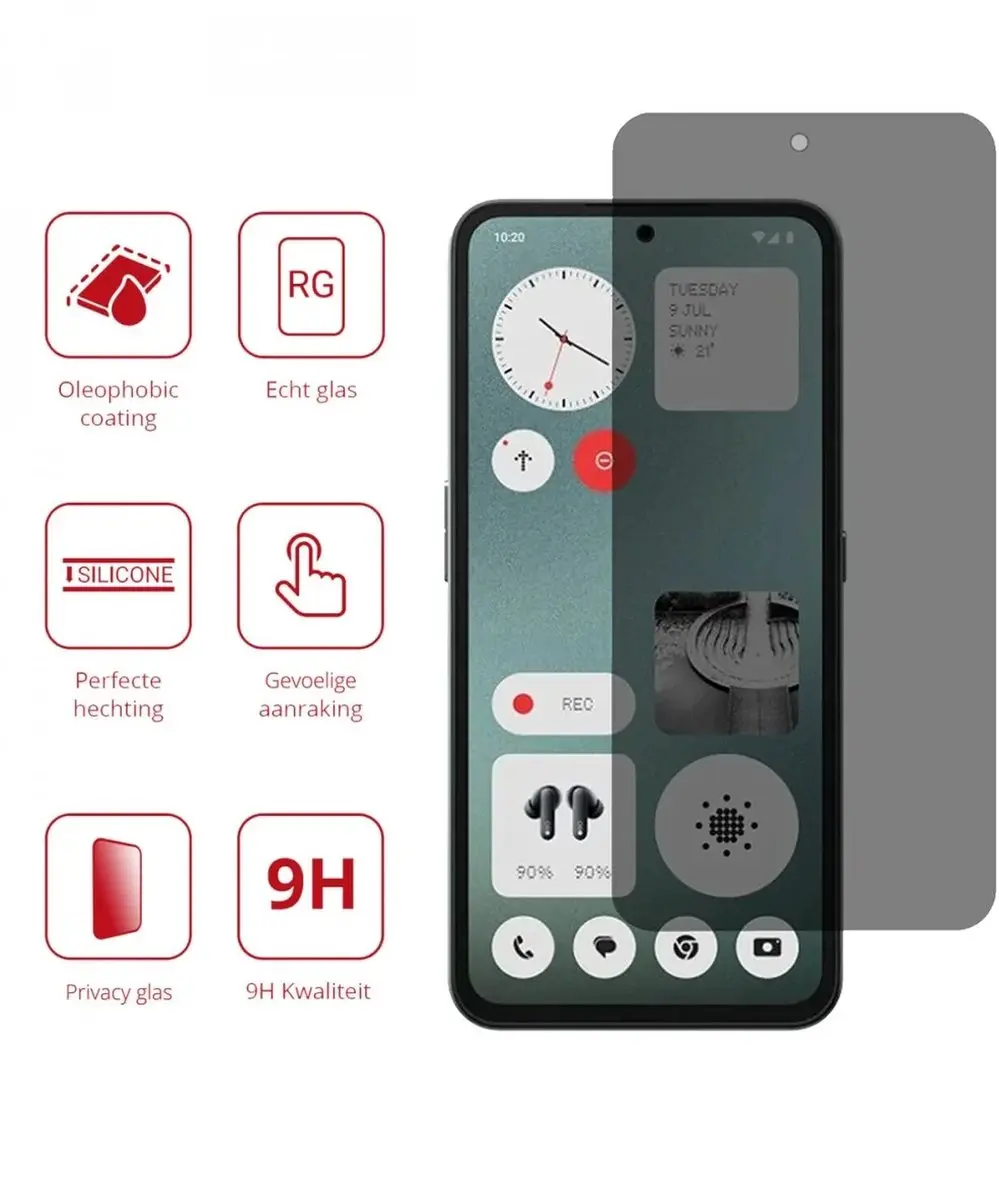 Rosso Privacy Screen Protector Nothing CMF Phone 1 - 9H Glas