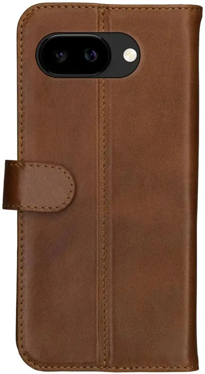 Rosso Deluxe Echt Leer Hoesje 205065 - Google Pixel 9a - 3 Pasjes Bruin