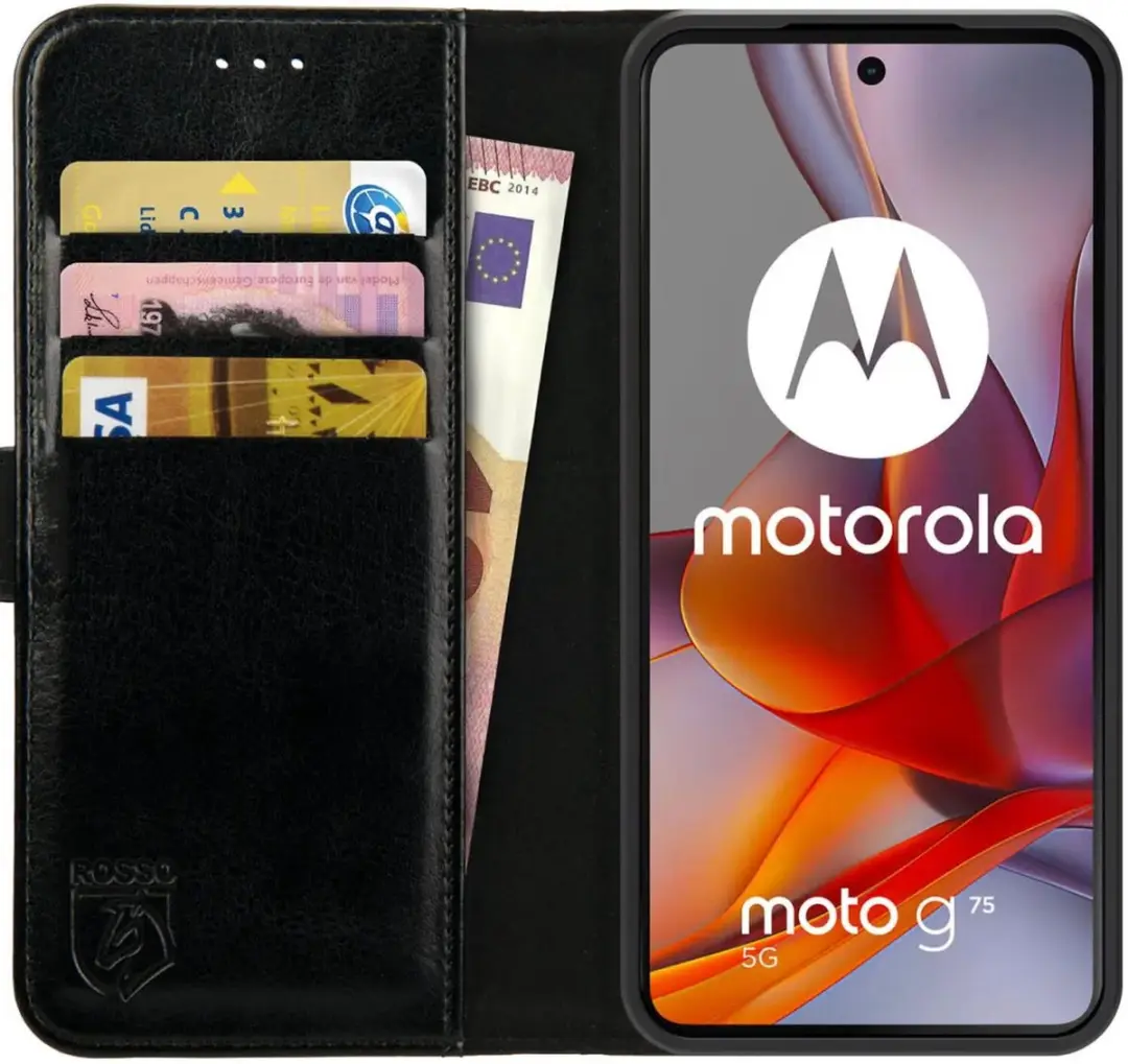 Rosso Element Wallet Book Case Moto G75