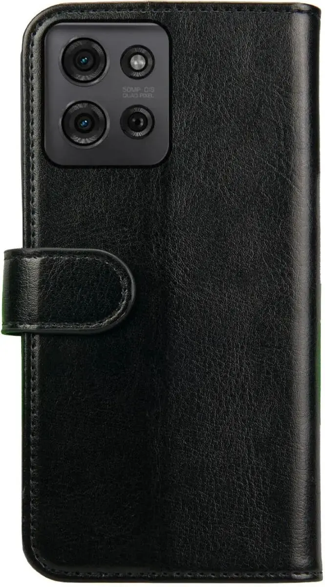 Rosso Element Wallet Book Case Moto G75 - 3 Pasjes - Zwart