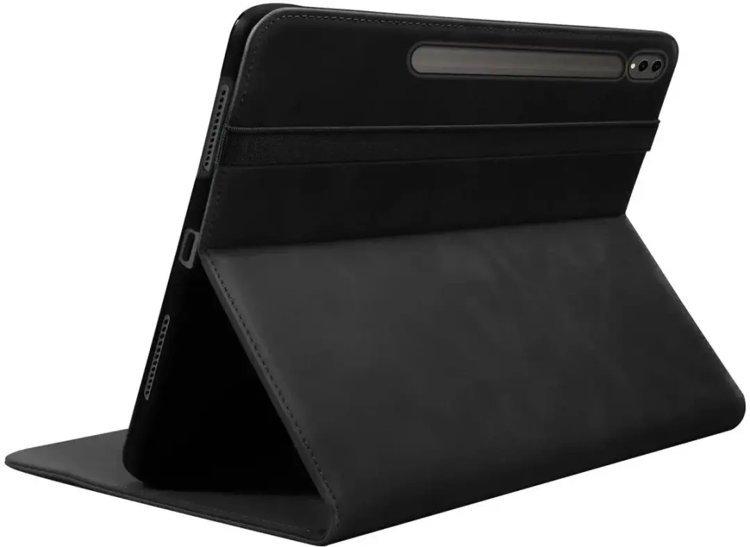 Rosso Deluxe 208668 Hoes Samsung Galaxy Tab S9/S9 FE/S10 Lite - Echt Leer Zwart