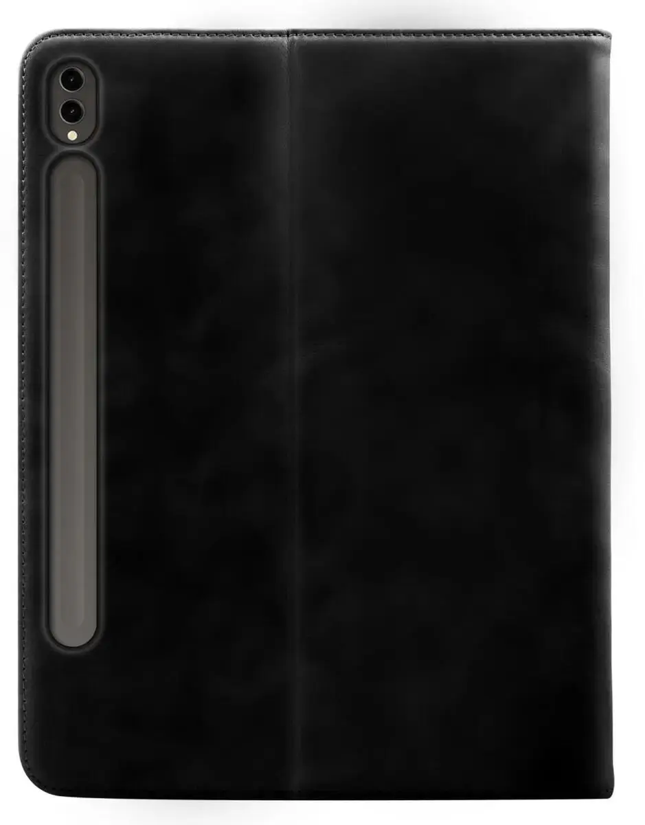 Rosso Deluxe 208668 Hoes Samsung Galaxy Tab S9/S9 FE/S10 Lite - Echt Leer Zwart