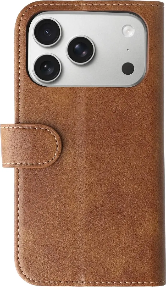 Rosso Element Wallet Book Case iPhone 17 Pro - 3 Pasjes - Bruin - afbeelding 6 van 6