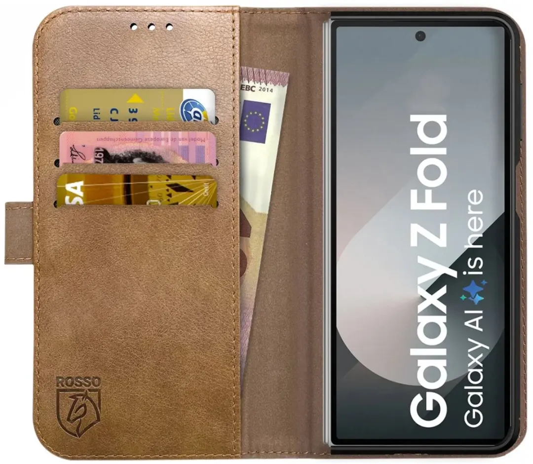Rosso Deluxe Echt Leer Hoesje Samsung Galaxy Z Fold 7