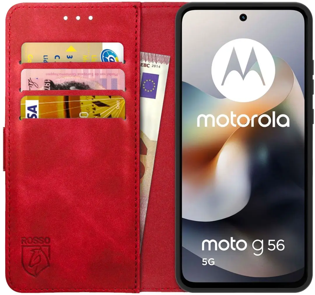 Rosso Element Wallet Book Case Moto G56