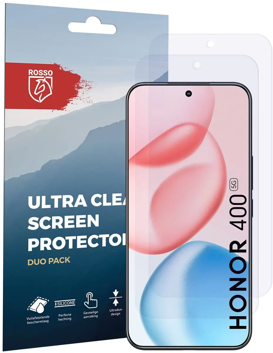 Rosso Screen Protector Honor 400 - 2 Stuks - TPU Ultra Clear