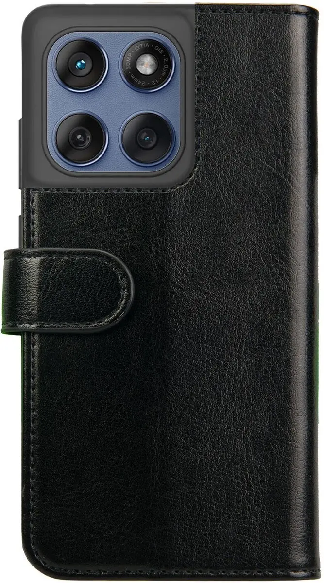 Rosso Element Wallet Book Case Motorola Edge 60 - 3 Pasjes - Zwart