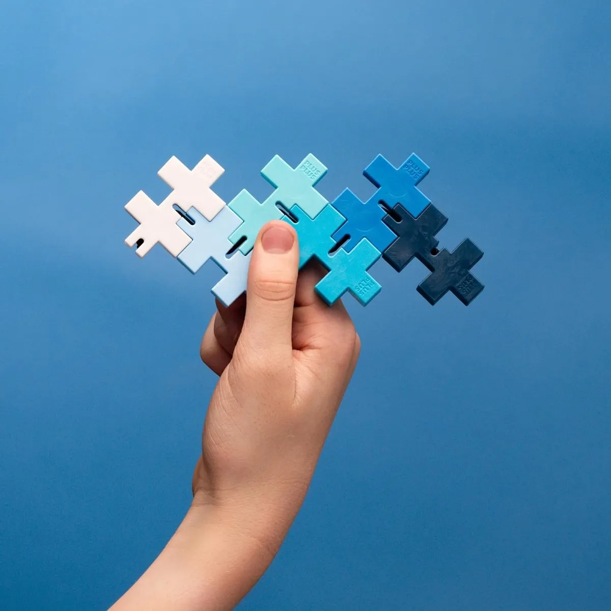 Plus-Plus Hexel Waterval 6-delig Fidget Toy - Blauw