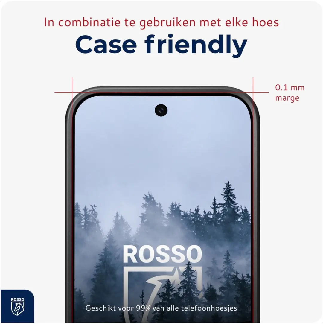 Rosso Privacy Screen Protector Samsung Galaxy S25 FE - 9H Glas - Installatietray