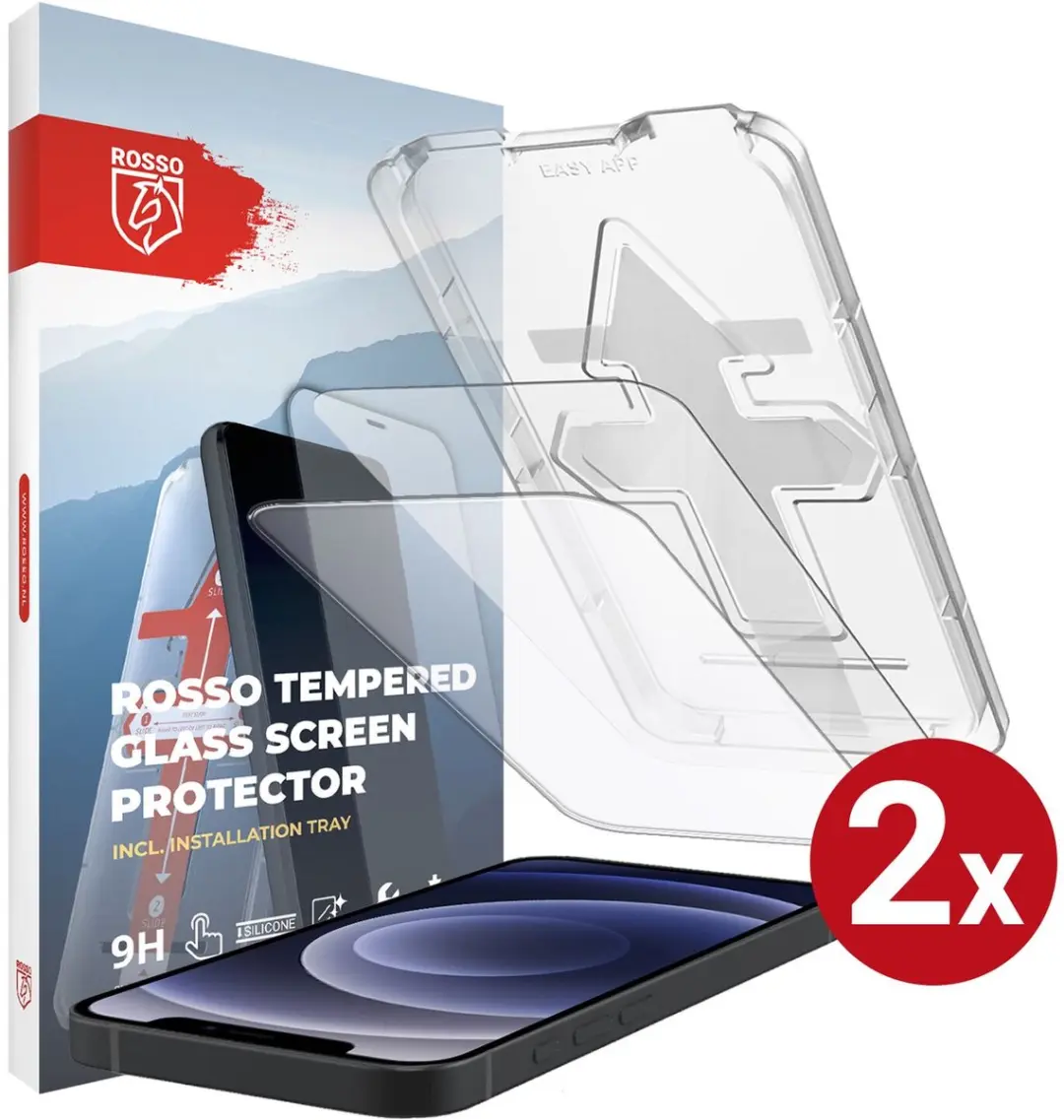 Rosso Screenprotector iPhone 12/12 Pro 9H Glas