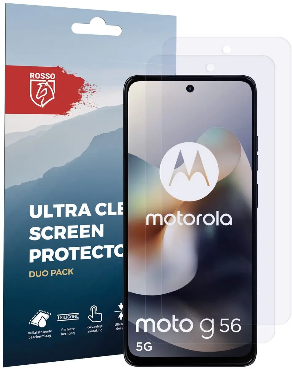 Rosso Screen Protector Motorola Moto G56 - 2 Stuks - Ultra Clear - afbeelding 6 van 6