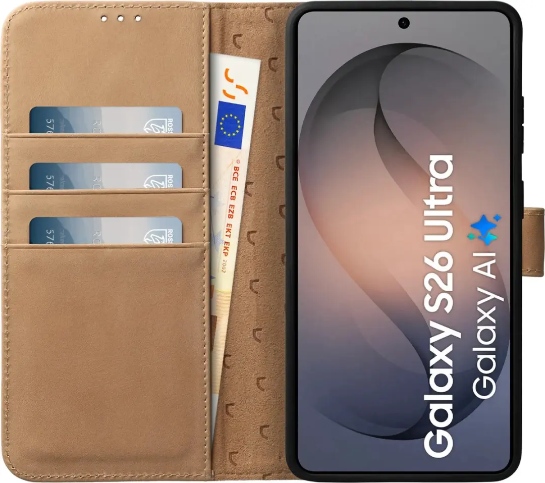 Rosso Elite 242721 Hoesje Samsung Galaxy S26 Ultra - Lichtbruin