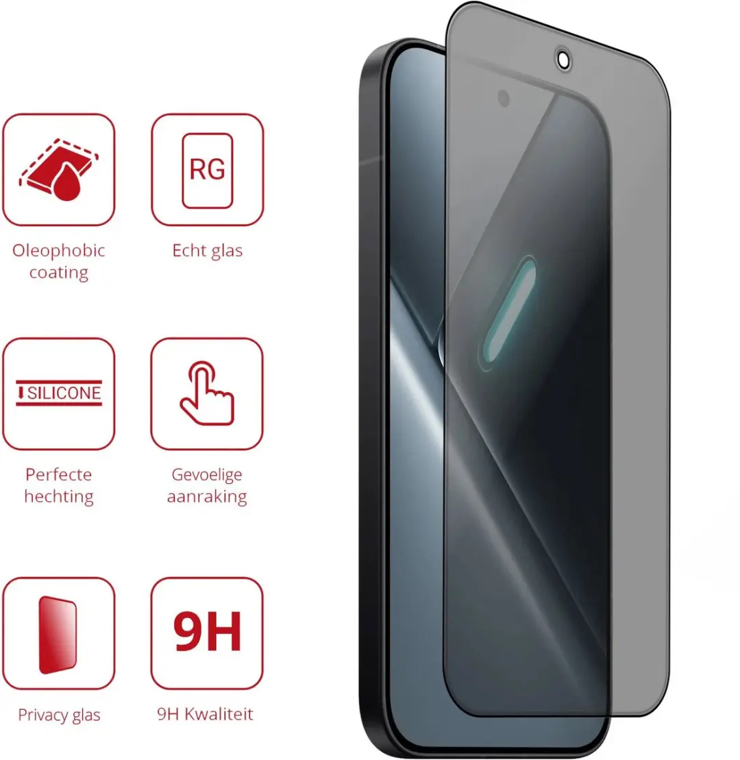 Rosso Privacy Screen Protector Xiaomi Poco X8 Pro - 9H Gehard Glas