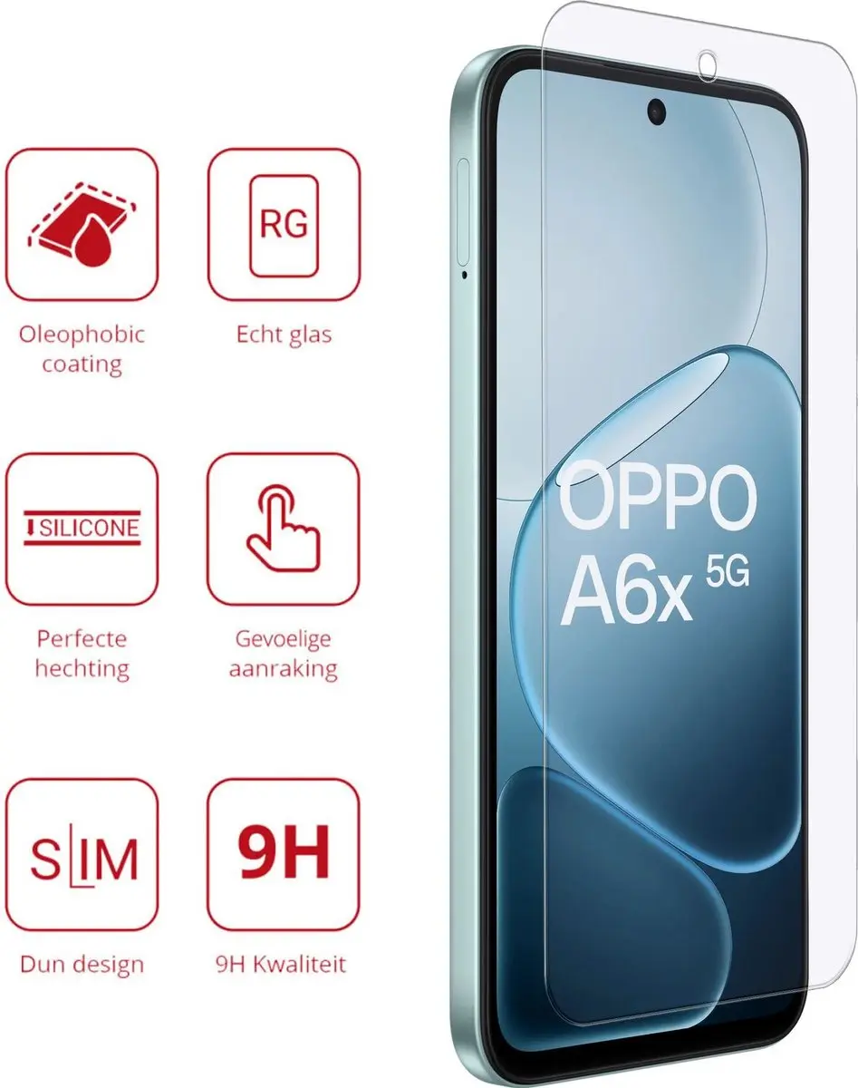 Rosso Screen Protector Oppo A6x - 9H Tempered Glass
