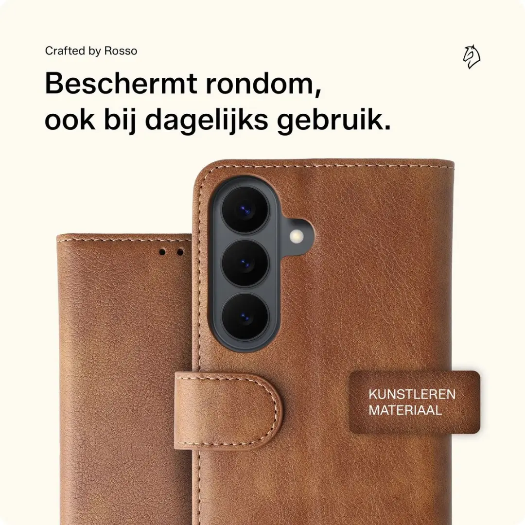Rosso Element Wallet Book Case 262752 - Samsung Galaxy S26 FE - 3 Pasjes - Bruin - afbeelding 6 van 6