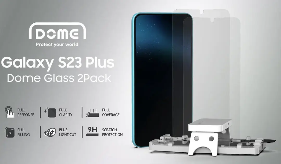 Whitestone Dome Glass Screenprotector Samsung Galaxy S23+ - 2 Stuks