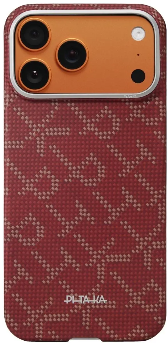 Pitaka Ultra Slim Hoesje iPhone 17 Pro KI1702PTK - MagSafe - Rood - afbeelding 6 van 6