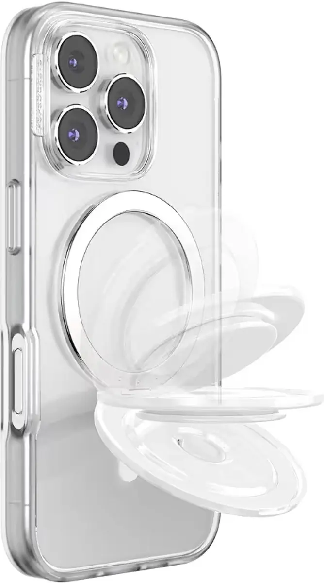 PopSockets PopGrip Magnetische Ring Kick-Out & Stand - Glossy Wit