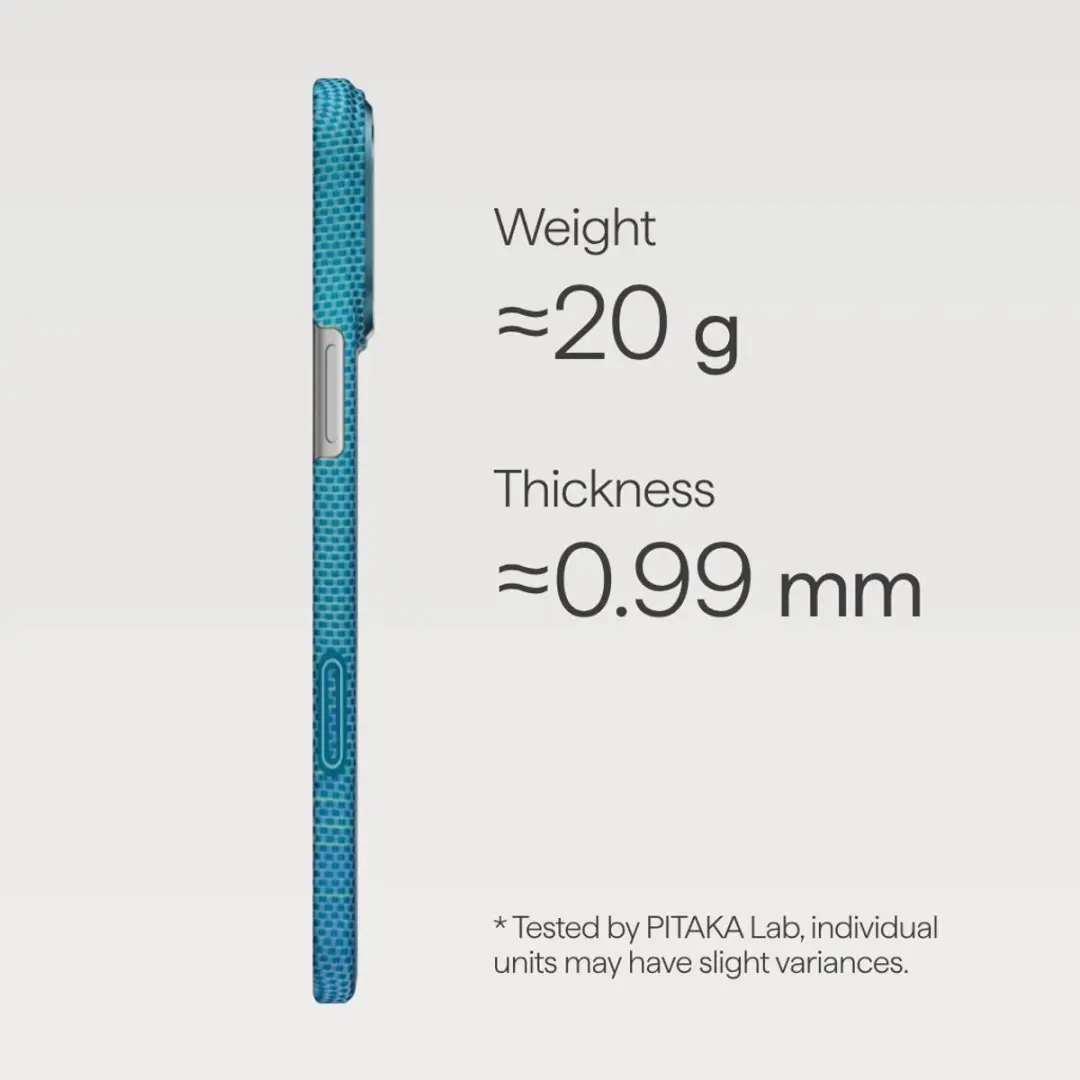 Pitaka KI1708AG Ultra Slim Hoesje iPhone 17 Pro Max - MagSafe - Blauw