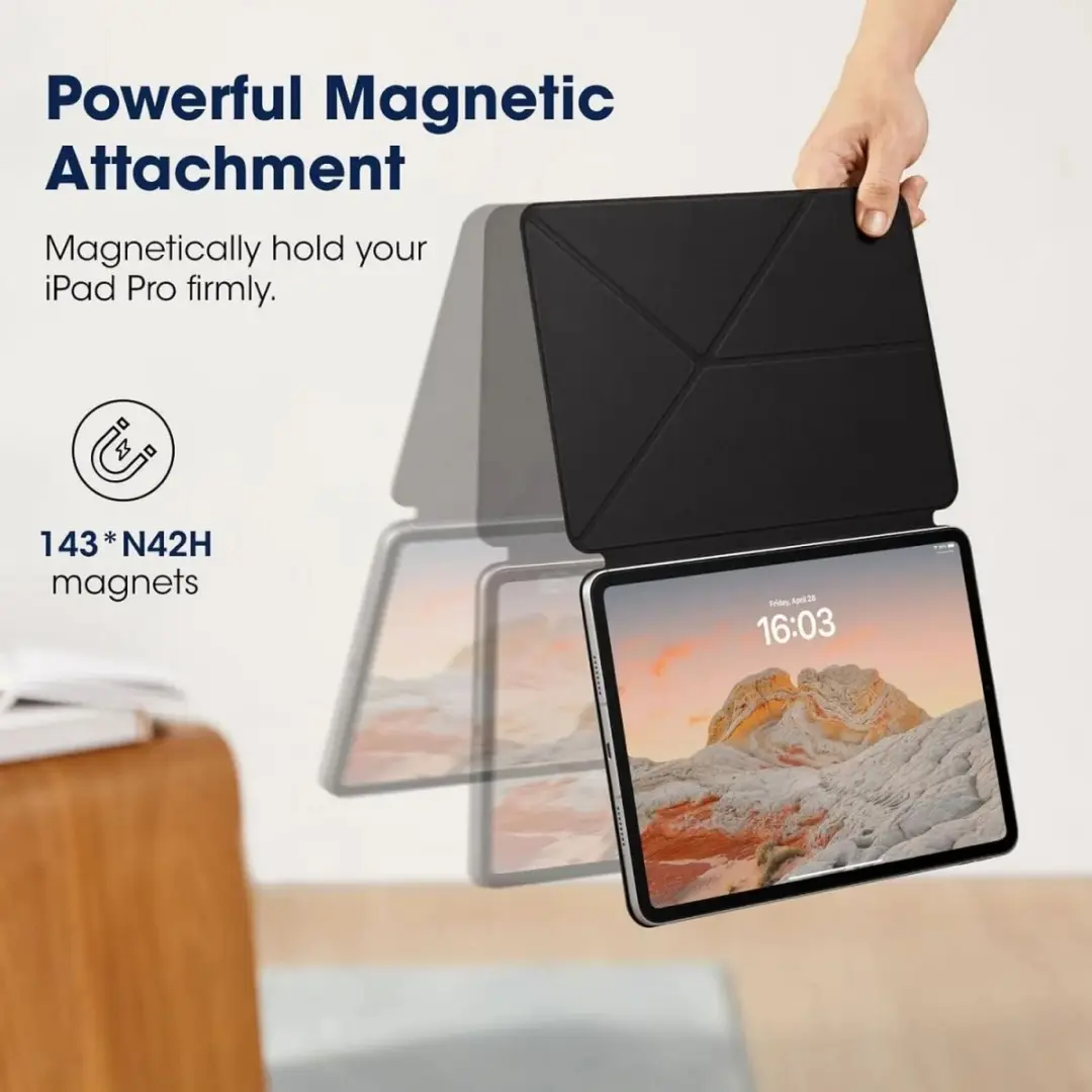 Pitaka MagEZ Folio FOL2404P Hoesje - iPad Pro 13" (M4-M5) - Zwart