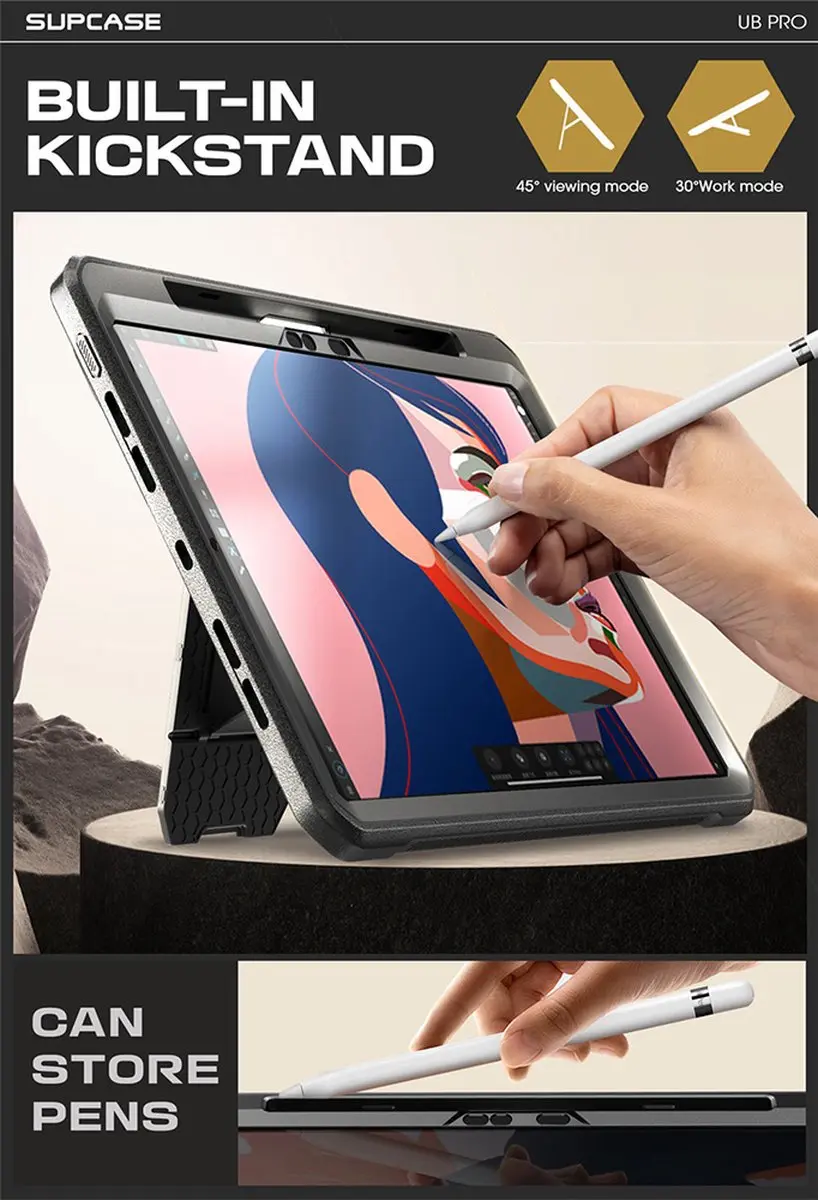 Supcase Hoes met Screen Protector iPad Pro 11 11883 - Zwart