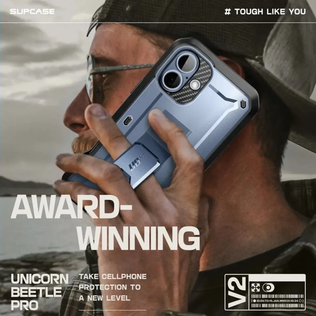 Supcase Unicorn Beetle Pro BACK-SPC-PRO-BL-16R iPhone 16 Hoesje - Blauw
