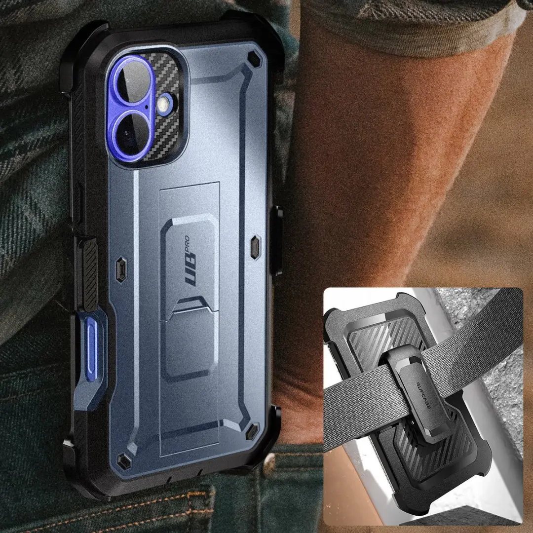 Supcase Unicorn Beetle Pro BACK-SPC-PRO-BL-16R iPhone 16 Hoesje - Blauw