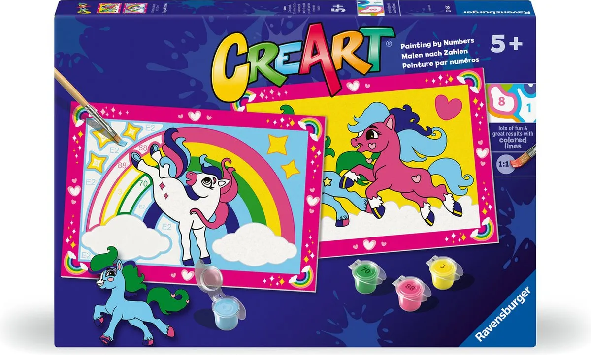 Ravensburger CreArt Junior Fairytale Ponies Schilderen op Nummer
