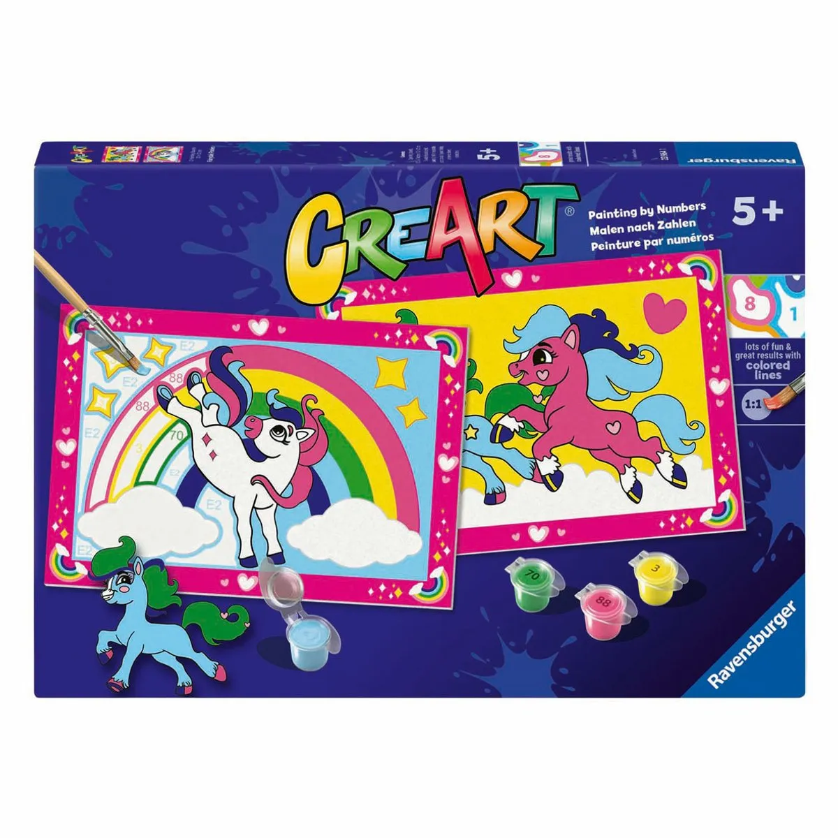 Ravensburger CreArt Junior Fairytale Ponies Schilderen op Nummer - afbeelding 6 van 6