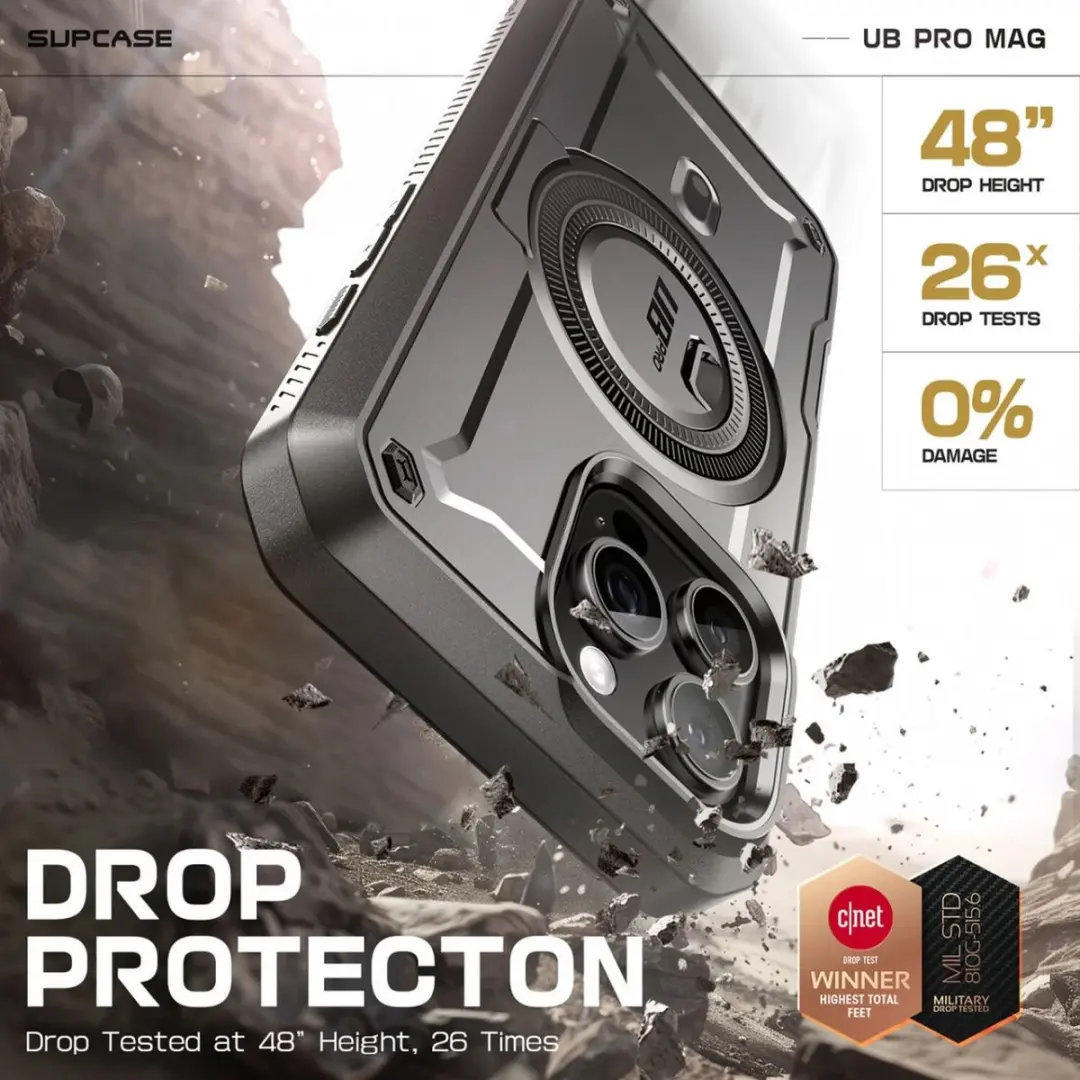 Supcase Unicorn Beetle Mag Pro iPhone 16 Pro Hoesje - Zwart