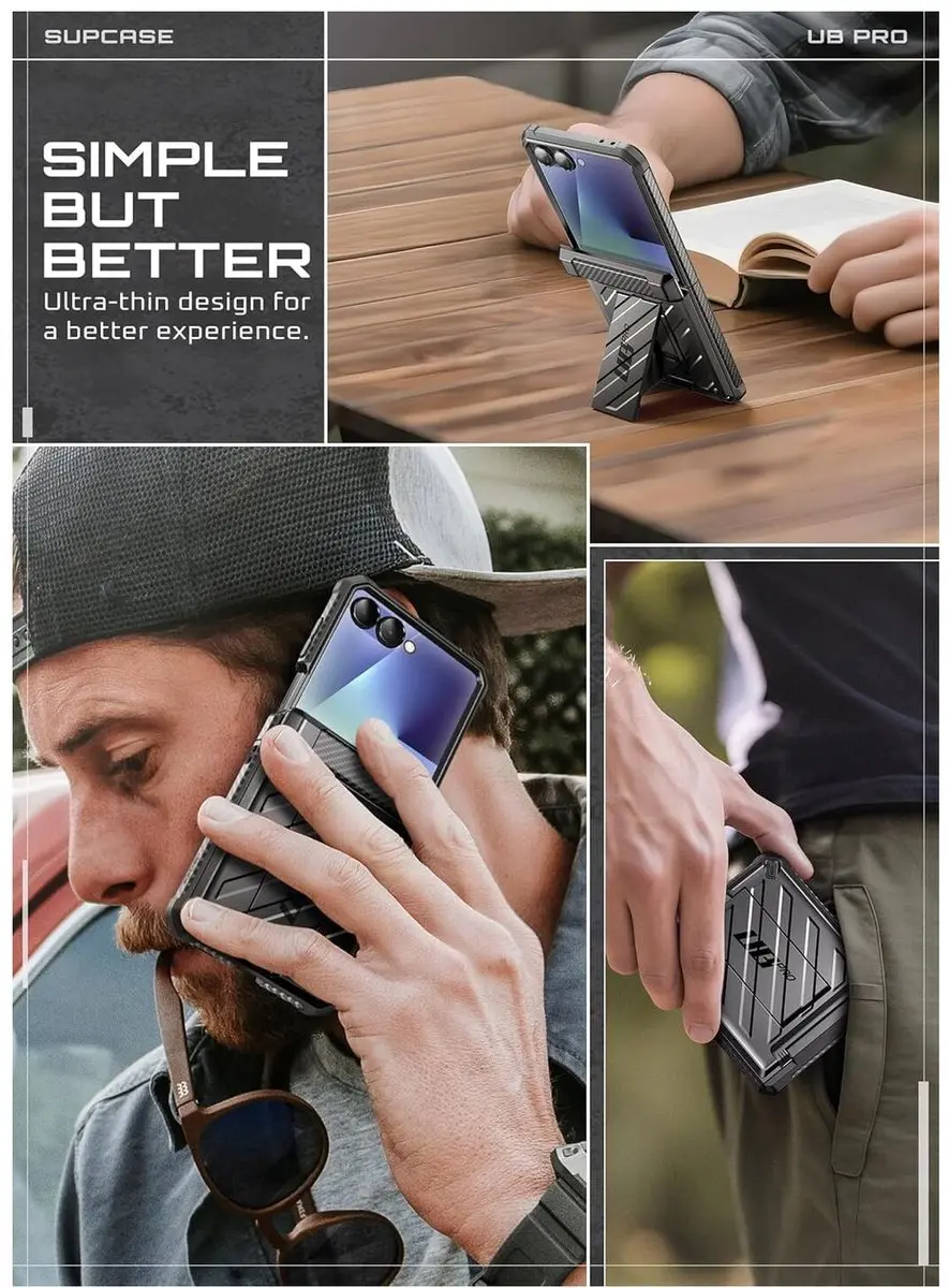 Supcase UB Pro Case Samsung Galaxy Z Flip 7 - Zwart - afbeelding 6 van 6