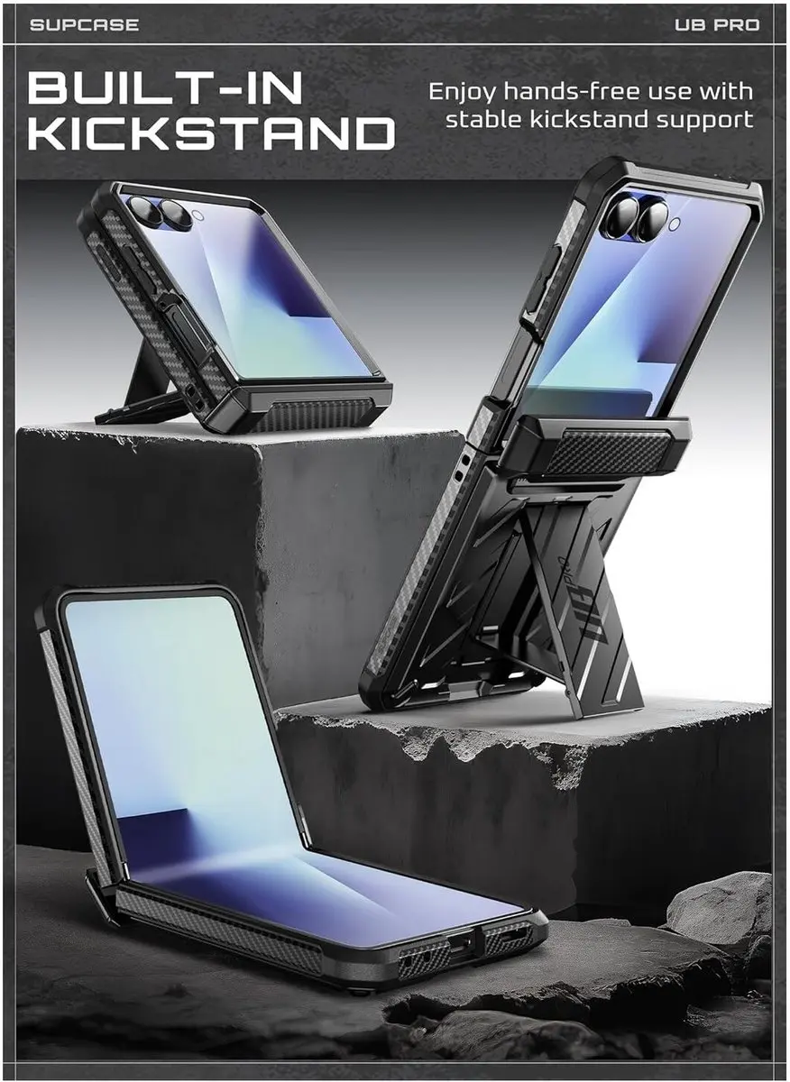 Supcase UB Pro Case Samsung Galaxy Z Flip 7 - Zwart