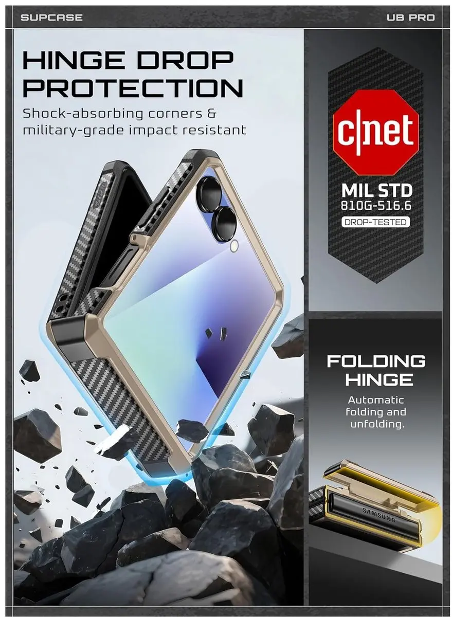 Supcase Unicorn Beetle Pro Hoesje Z Flip 7 - Goud