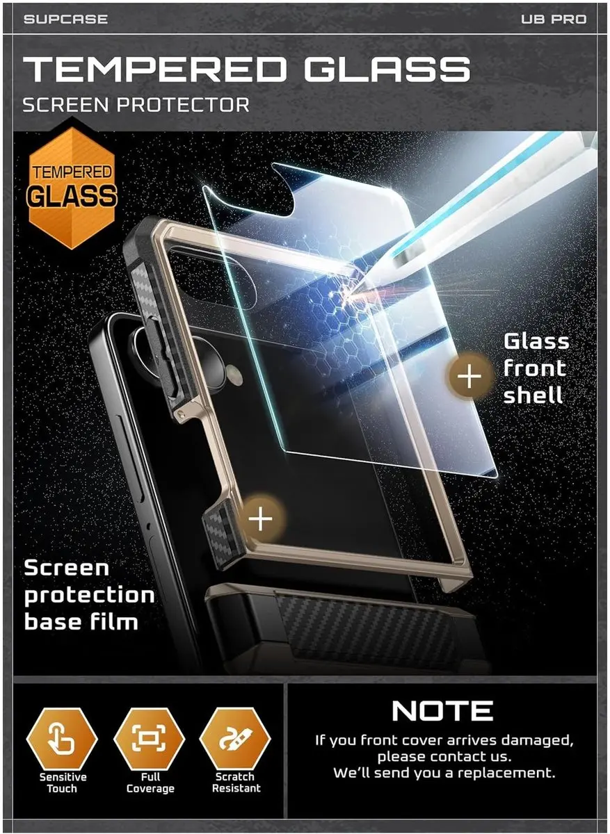 Supcase Unicorn Beetle Pro Hoesje Z Flip 7 - Goud - afbeelding 6 van 6