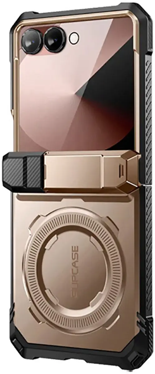 Supcase UB Grip Hoesje Samsung Galaxy Z Flip 7 - Goud - MagSafe
